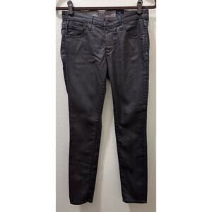 AG‎ Adriano Goldschmied Brown Coated Jeans Size 26R Legging Super Skinny Ankle
